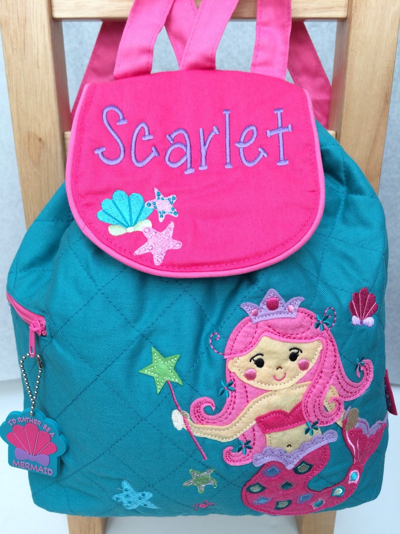 Stephen Joseph Mermaid Backpack Girls Rucksack Toddler Backpack Nursery Bag Girls backpack Personalised Backpack