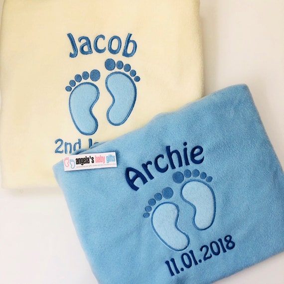 personalised fleece baby blanket