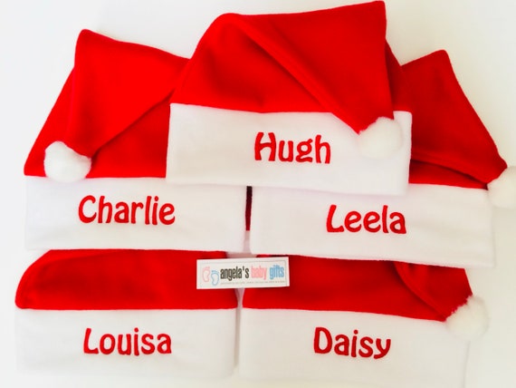 personalised baby santa hat