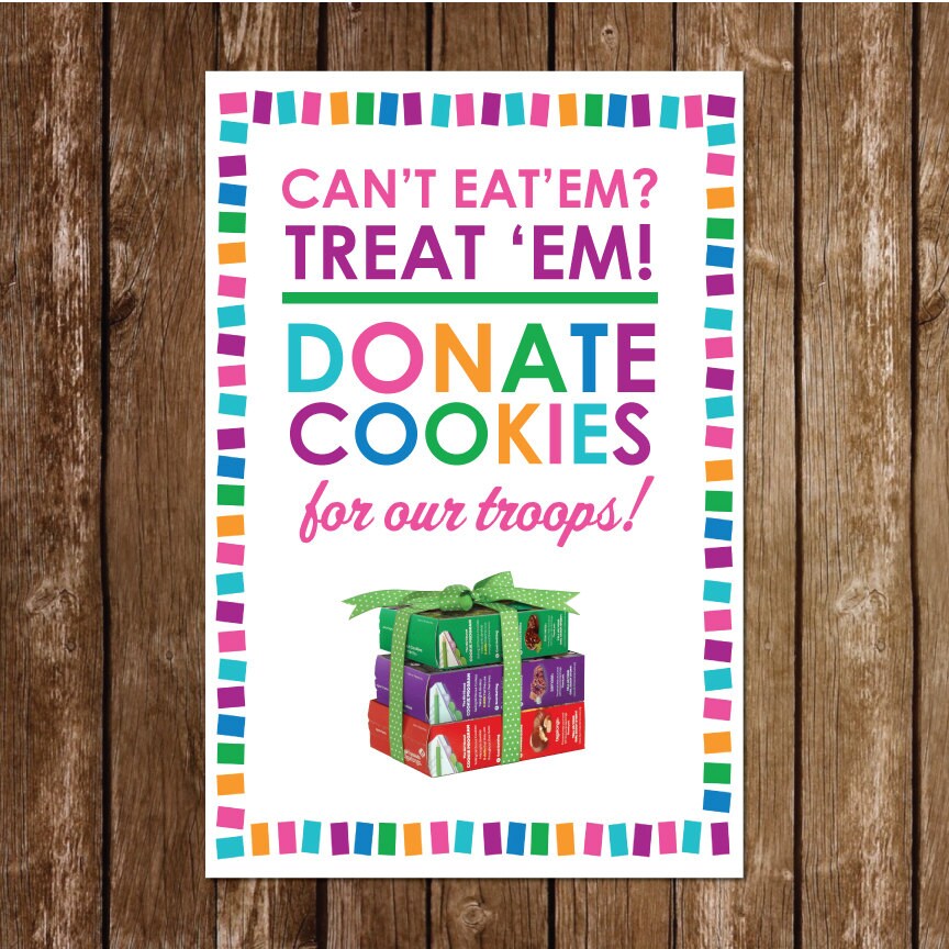 20 x 30 Girl Scout Donate Cookies Sign Operation Cookie Drop | Etsy