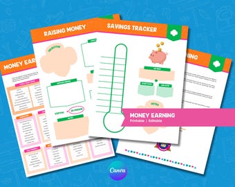 Money Earning Printable | Girl Scout | Troop Fundraising & Financial Planning | Digital Download