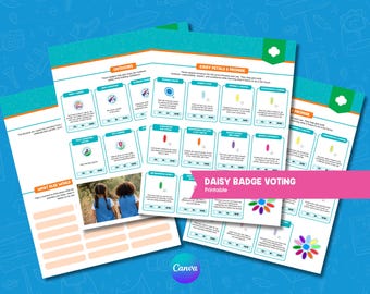 Daisy Badge Voting Printable | Girl Scout Troop Leader Resource | Digital Download
