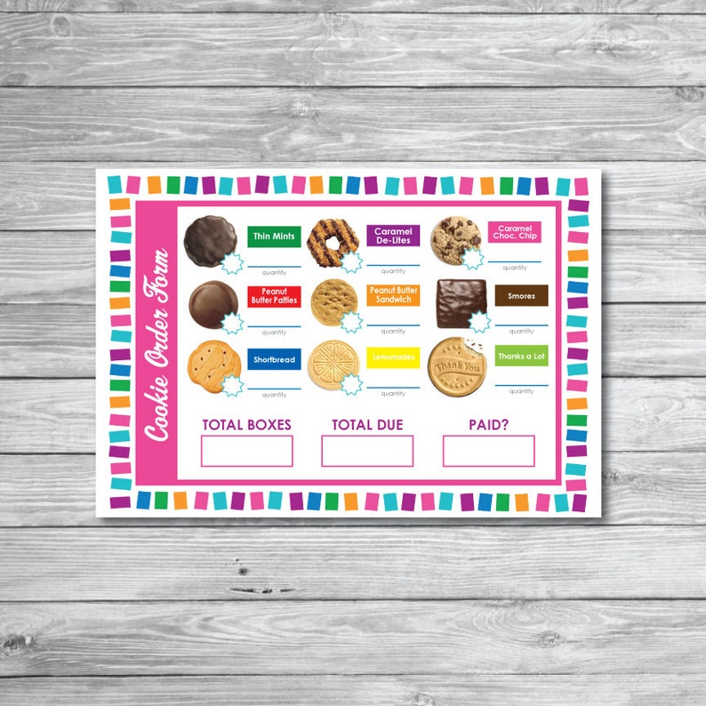 Lady Scouts Cookie Acquire Kind Printable Scouting Thank Oneself ABC graphic relating to Girl Scout Cookie Order Form Printable called Female Scouts Cookie Acquire Variety Printable Scouting Thank Your self ABC