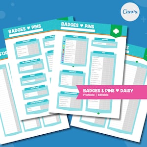 Daisy Badge | Gänseblümchen | 8,5x11cm | Truppführer | Pfadfinderinnen | GS | Mädchen Led | Digital | Druckbar | Aufnäher