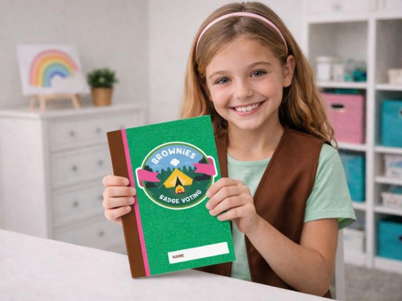 Hoja imprimible para votar por la insignia Brownie / Hoja de planificación de tropa de Girl Scouts / Descarga digital imagen 2