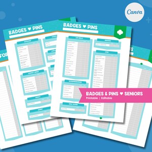 Senioren Badge Tracker | 8,5x11cm | Truppführer | Pfadfinderinnen | GS | Mädchen Led | Digital | Druckbar | Aufnäher