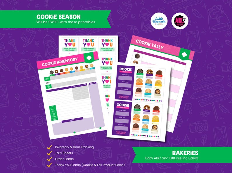 Brownies Troop Leader Planner Printable | Girl Scout Binder, Cookie Season, Meetings, Badge & Finance Tracker | Digital Download image 3