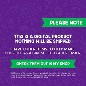 Brownies Troop Leader Planner Printable | Girl Scout Binder, Cookie Season, Meetings, Badge & Finance Tracker | Digital Download image 10