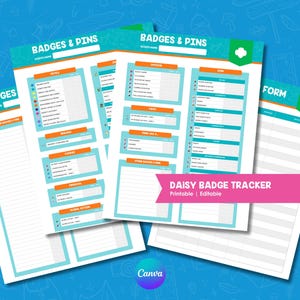 Daisy Badge Tracker Printable | Girl Scout Troop Leader Sheet (Digital Download)