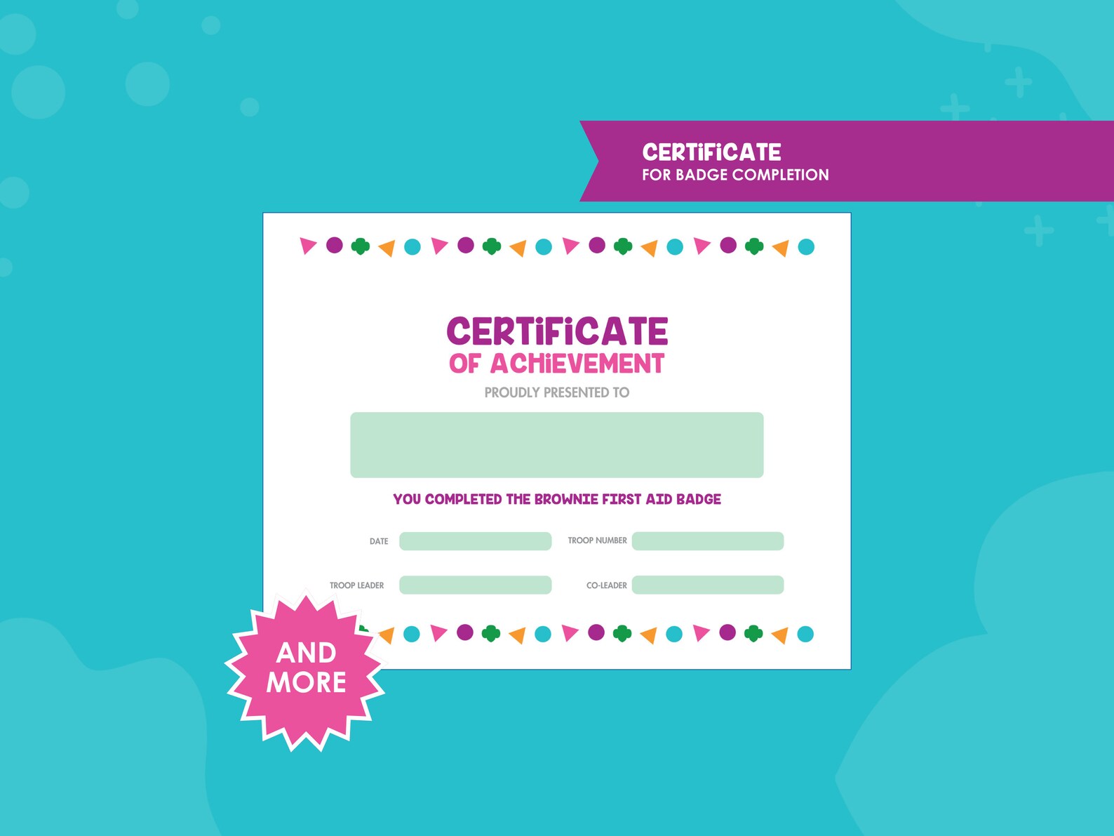 First Aid Badge Kit Printable | Girl Scout Troop Activity | Digital ...