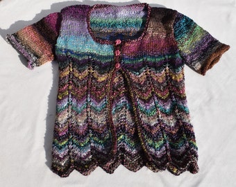 Hand-Knit Child's "Little Aphrodite" Cardigan 5-6 years