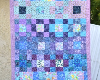 Handmade Butterfly Patchwork Quilt 45" x 58"