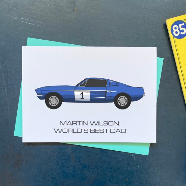 Ford Mustang Father's Day Personalised Card