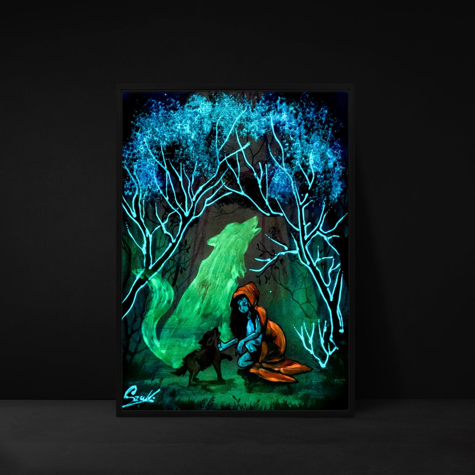 Little Red Riding Hood Red Riding Hood Glow In The Dark Glow Etsy