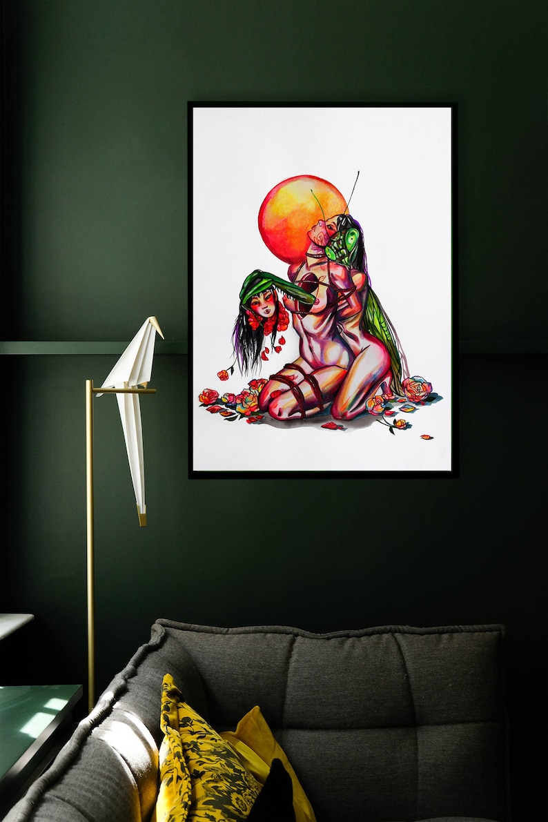 I lost my mind when I found You print, BDSM, BDSM art, Lesbian, Lesbian art, Pride art, Lesbian print, Lesbian wall art, Lesbian decor 