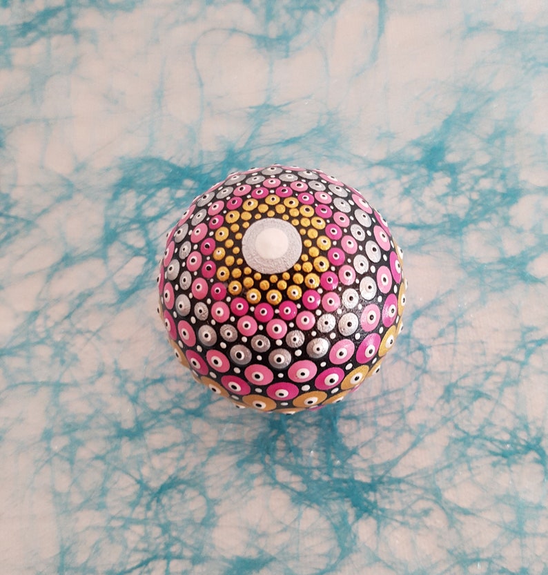 Mandala ball of woodWooden mandala sphere