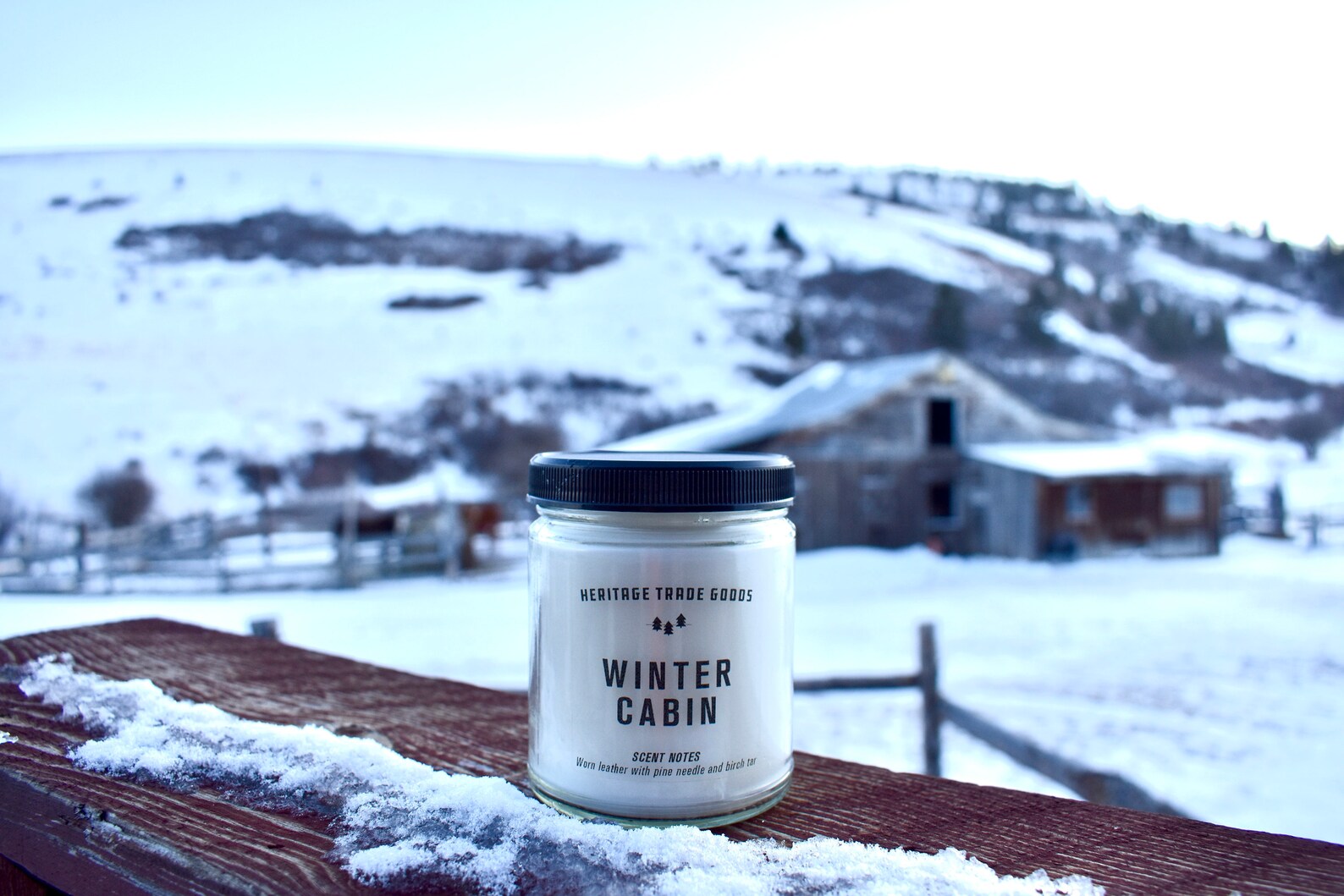 Winter Cabin Candle Heritage Trade Goods Worn Leather | Etsy