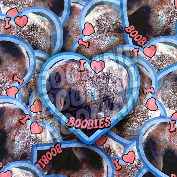 I heart boobies steve harrington sticker