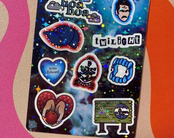 foglio di mini adesivi luccicanti di Twilight