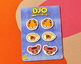 Set di 3 orecchini a perno djo