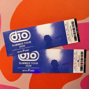 djo tour custom personalized concert ticket