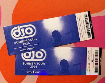 biglietto personalizzato per il concerto del tour di Djo
