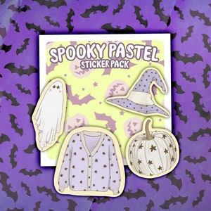 spooky pastel sticker pack