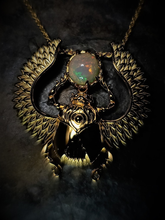 安心国内発送★TEMPLE OF THE SUN/お守りScarab Necklace♪ Scarab Necklace Gold Vermeil – Temple of the Sun US
