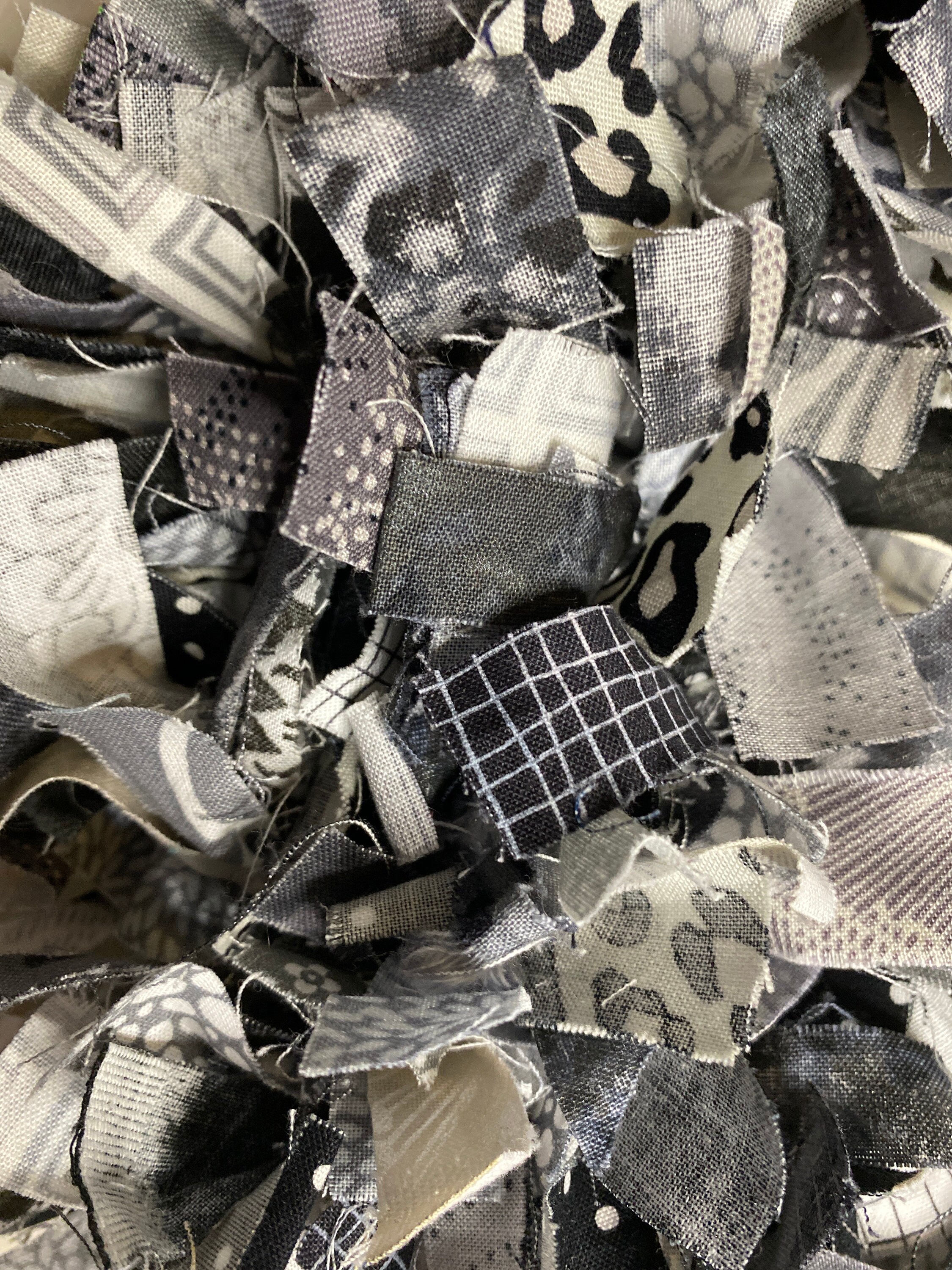 Monochromatic Large Rag Wreath - Etsy