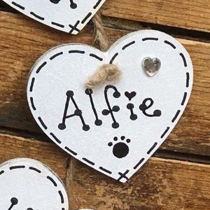 Carte commémorative personnalisée de 5 cm sur le coeur pour animal de compagnie