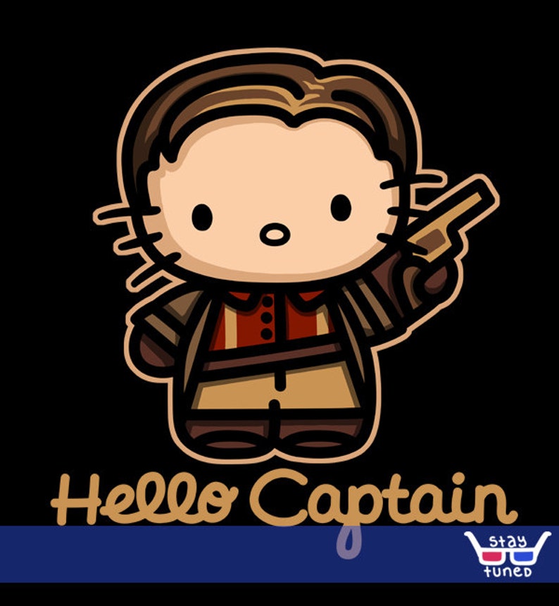 Slim Ladies Fit Hello Captain Firefly Kitty Cartoons Etsy