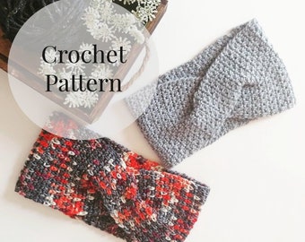 Easy Crochet Headband Pattern/ Crochet Pattern Earwarmer/ Twisted Headband Pattern/ Headband Crochet Pattern/ Moss Stitch Headband/ Twist