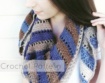 Easy Shawl Crochet Pattern/ Crochet Pattern Easy Triangle Scarf/ Beginner Shawl Pattern/ Wrap Crochet Pattern/ The Kindred Spirit Shawl