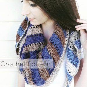 Easy Shawl Crochet Pattern/ Crochet Pattern Easy Triangle Scarf/ Beginner Shawl Pattern/ Wrap Crochet Pattern/ The Kindred Spirit Shawl