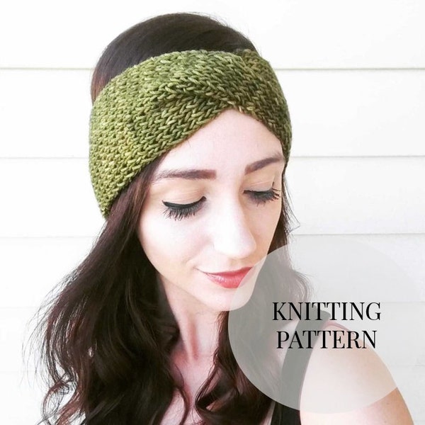 Knitted Headband Pattern/ Twisted Rib Headband/ Knitting Pattern/ Easy Knitting Pattern/ Headwrap Knitting Pattern/ Beginner Knitting/Remy