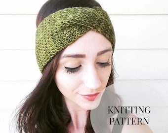 Knitted Headband Pattern/ Twisted Rib Headband/ Knitting Pattern/ Easy Knitting Pattern/ Headwrap Knitting Pattern/ Beginner Knitting/Remy