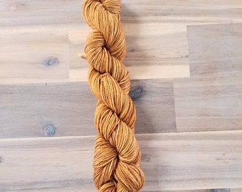 Yarn Destash - 50g Skein, Gold Tonal Sock Yarn, Superwash Merino and Nylon