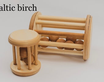 Wooden Rolling Rattle