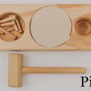 Montessori Hammer Board: Wooden Pounding Toy