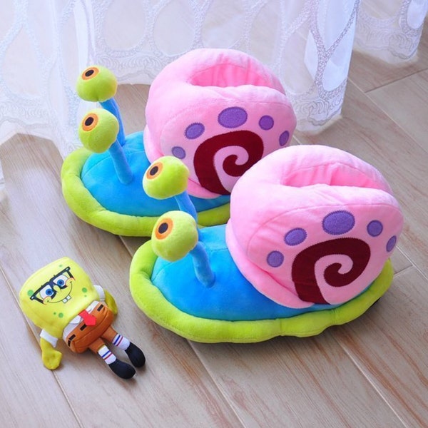 Spongebob Gary Slippers Etsy