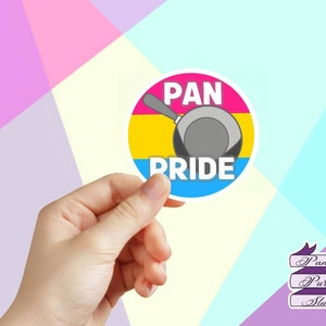 Pan Pride Aufkleber | Pansexuell | LGBTQ | Lesben Schwul Bisexuell Transgender Queer | Pansexuell | Niedlich | Ursprüngliches Design | Magnet | Im Trend