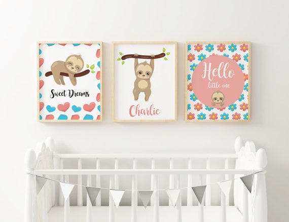 sloth nursery decor