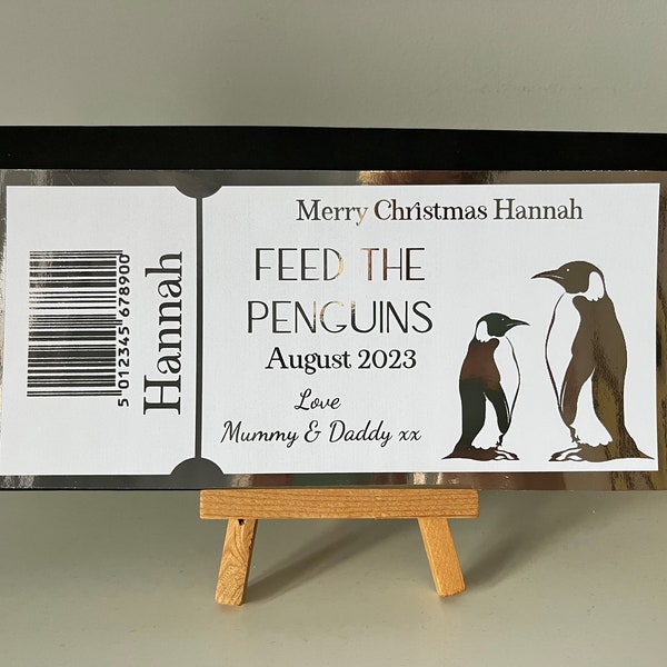 Pinguin Fütterung Erlebnis Geschenkgutschein, Tierfütterung, Zoo Gutschein, Folienticket, Pinguin Geschenk, Geschenk für Tierliebhaber, Kindergeschenk