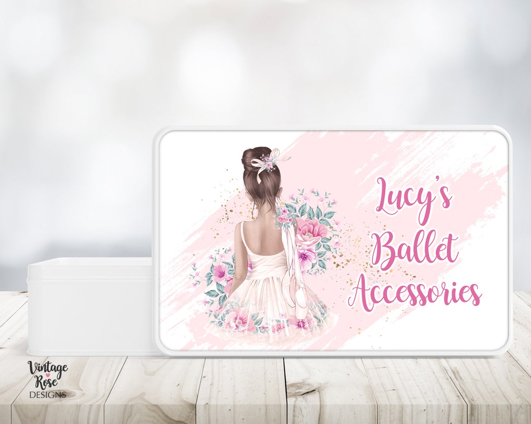 Ballet Hair Accessories Box, Ballet Gift, Personalised Ballet Tin, Hair ...