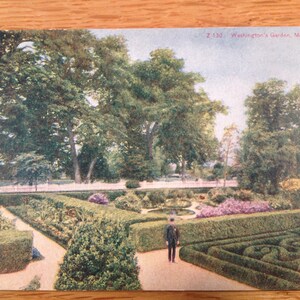 1909 Carte postale de Mount Vernon Virginia-Washington’s Garden-vintage