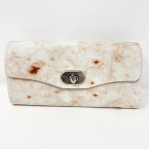 Burrito Taco Fabric Accordion Wallet: Handmade Wristlet Clutch