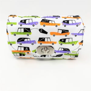 Herse - Vehículo mortuorio, coche, esqueleto de la muerte, espeluznante, Halloween, hecho a mano, billetera de acordeón, minicartera de mano, organizador, bolso de mano, listo para enviar
