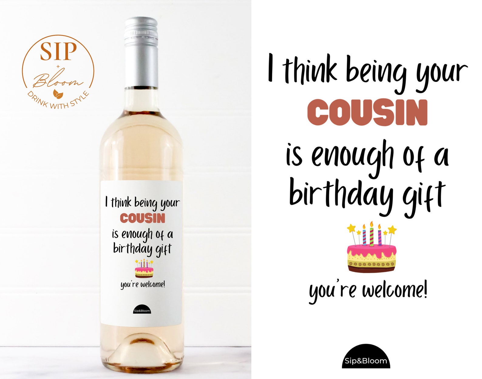 Funny Cousin Birthday Card Birthday Card for Cousin Birthday Etsy UK