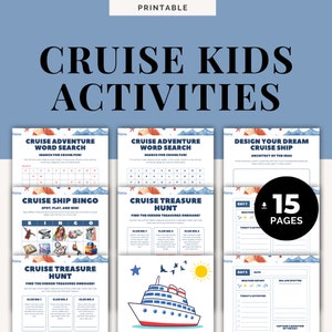 Cruise-activiteitenboek voor kinderen, cruisegames voor kinderen, avonturendagboek, reisgeheugen voor kinderen, reislogboek voor kinderen, bingo rondvaartvakantie