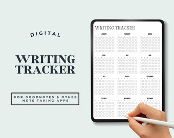 Writing Tracker For Authors, Daily Word Count Tracker, Word Count Tracker, Novel Word Count Tracker, Digital Tracker, Author Word Count